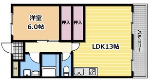 ビューテラス畷A棟の物件間取画像